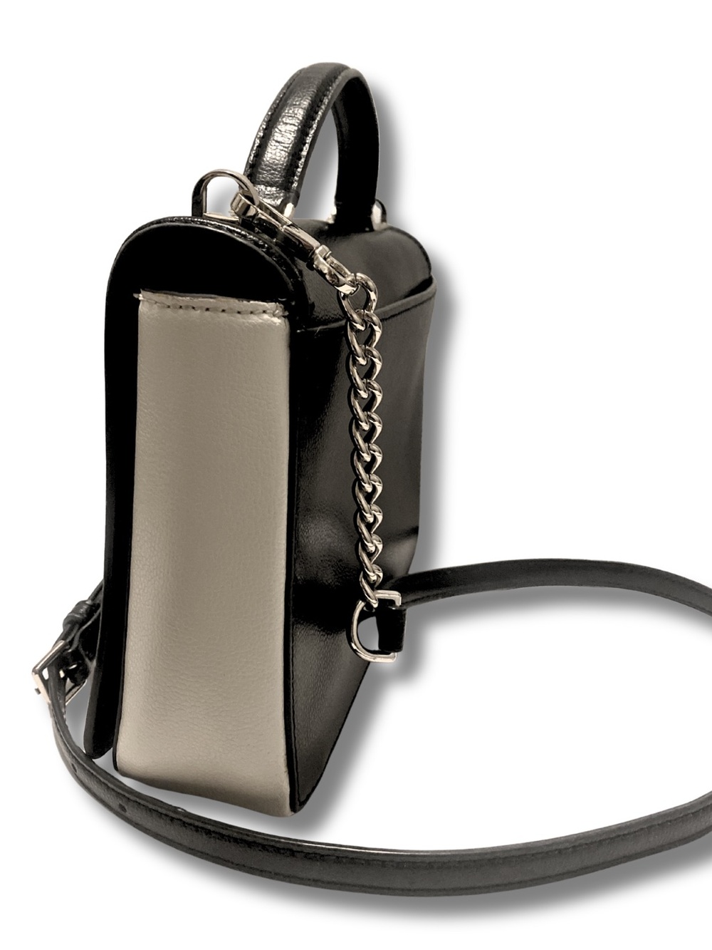 Kate Spade Patterson Drive Medium Maisie Satchel Black Cement Leather Crossbody - Picture 2 of 16